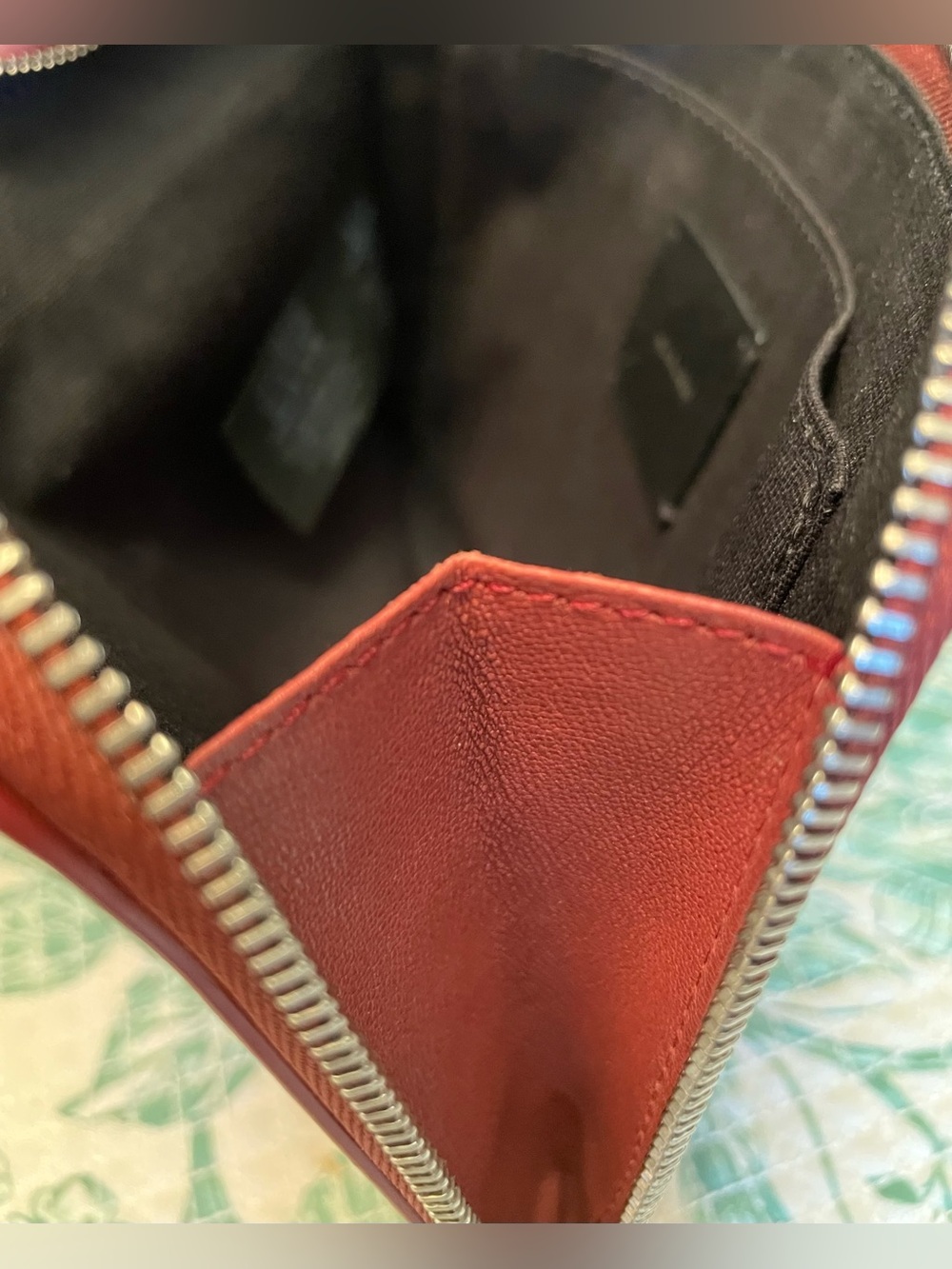 Allsaints Burgundy Leather Pouch - Picture 8 of 8